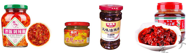 辣椒醬生產線設備灌裝樣品展示