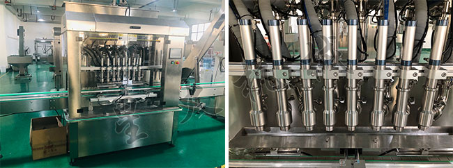 星火全自動牛肉醬生產線灌裝設備細節展示