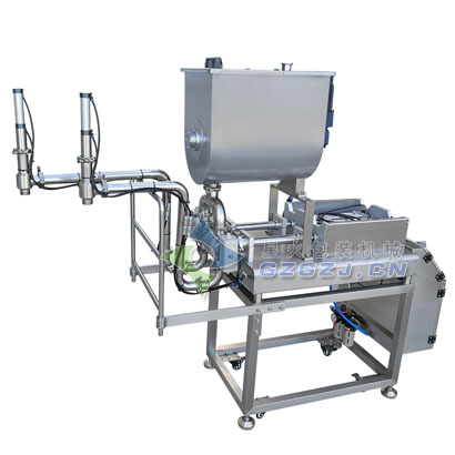 臥式雙頭辣椒醬灌裝機/雙頭攪拌醬料灌裝機