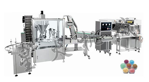 全自動瓶裝粉劑灌裝旋蓋生產線