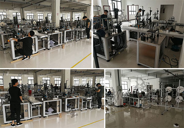 南京自動化n95口罩機設備車間展示