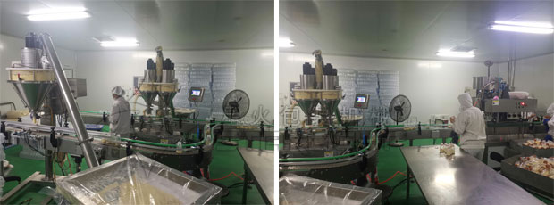 星火小胖瓶代餐粉灌裝機械設備客戶案例實拍