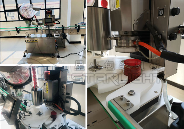 星火瓶裝自動化醬料封口機(jī)械細(xì)節(jié)展示