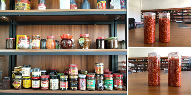 星火辣椒醬灌裝封口機生產線樣品展示