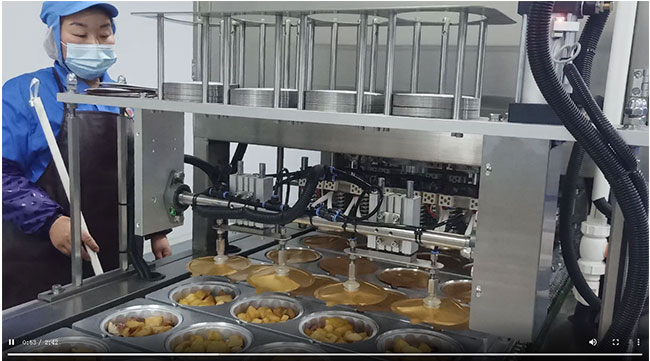 鋁箔盒預制菜全自動連續式封口機操作視頻