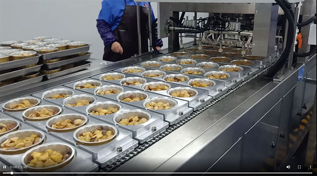 鋁箔盒預制菜全自動連續式封口機操作視頻